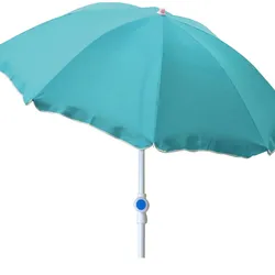 Mojawo Sonnenschirm rund Ø2m petrol Polyester knickbar UV Schutz