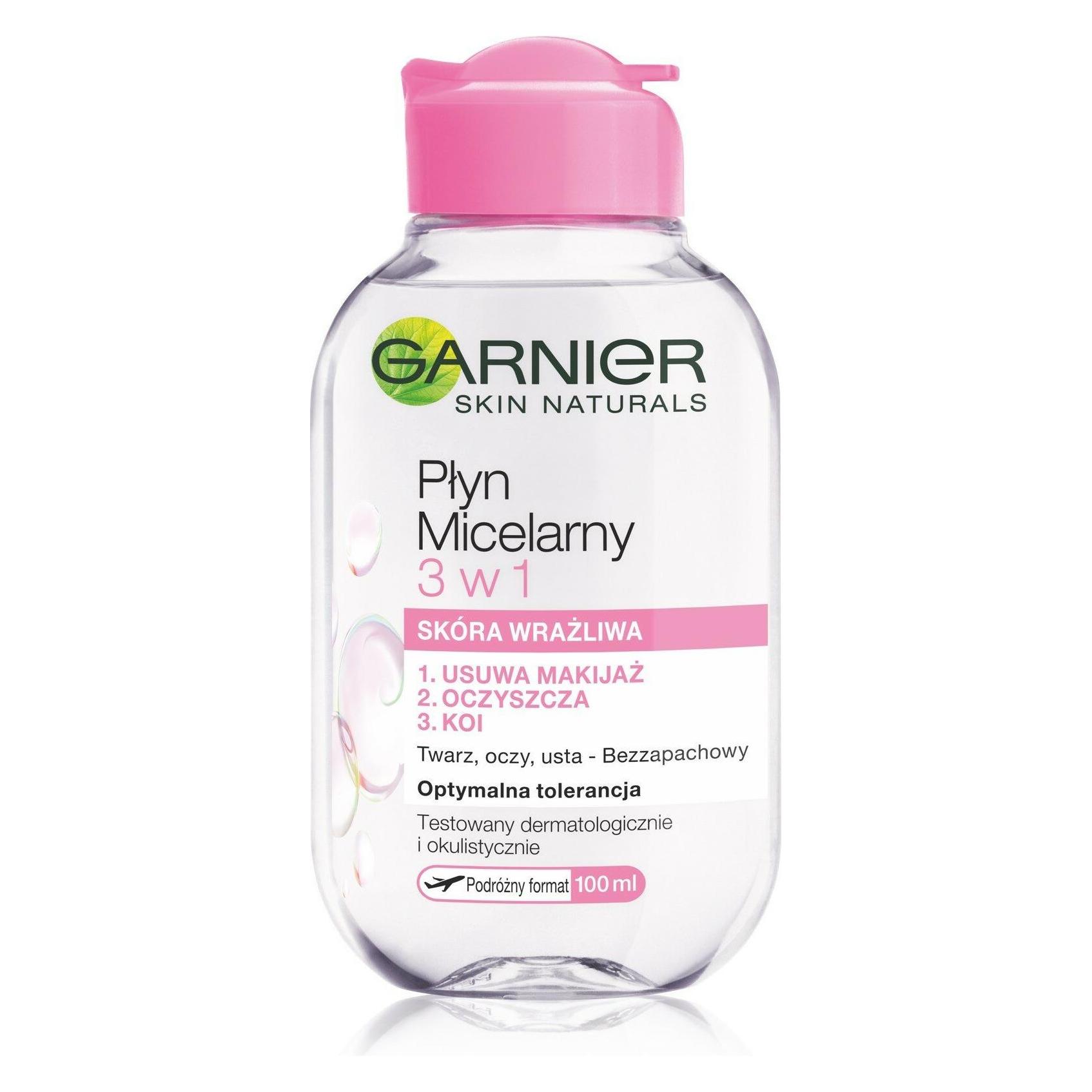 Garnier Skin Naturals Micellar Liquid 3In1 Score Sensitive 100Ml (Reinigungstücher Gesicht) (0358922)