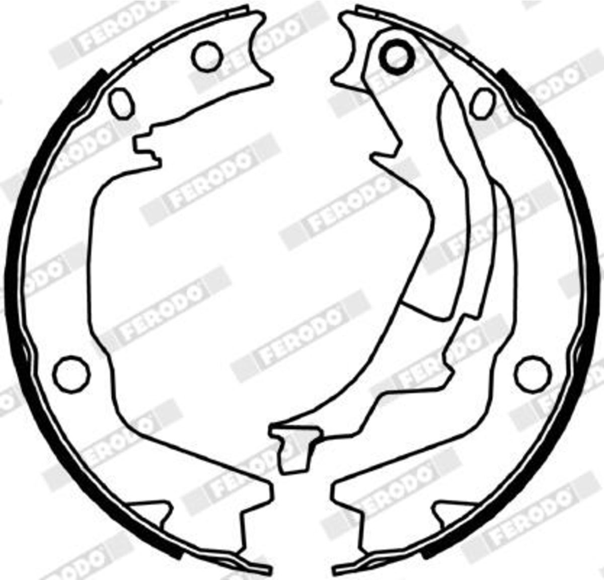 Bremsbackensatz, Feststellbremse FERODO FSB4045