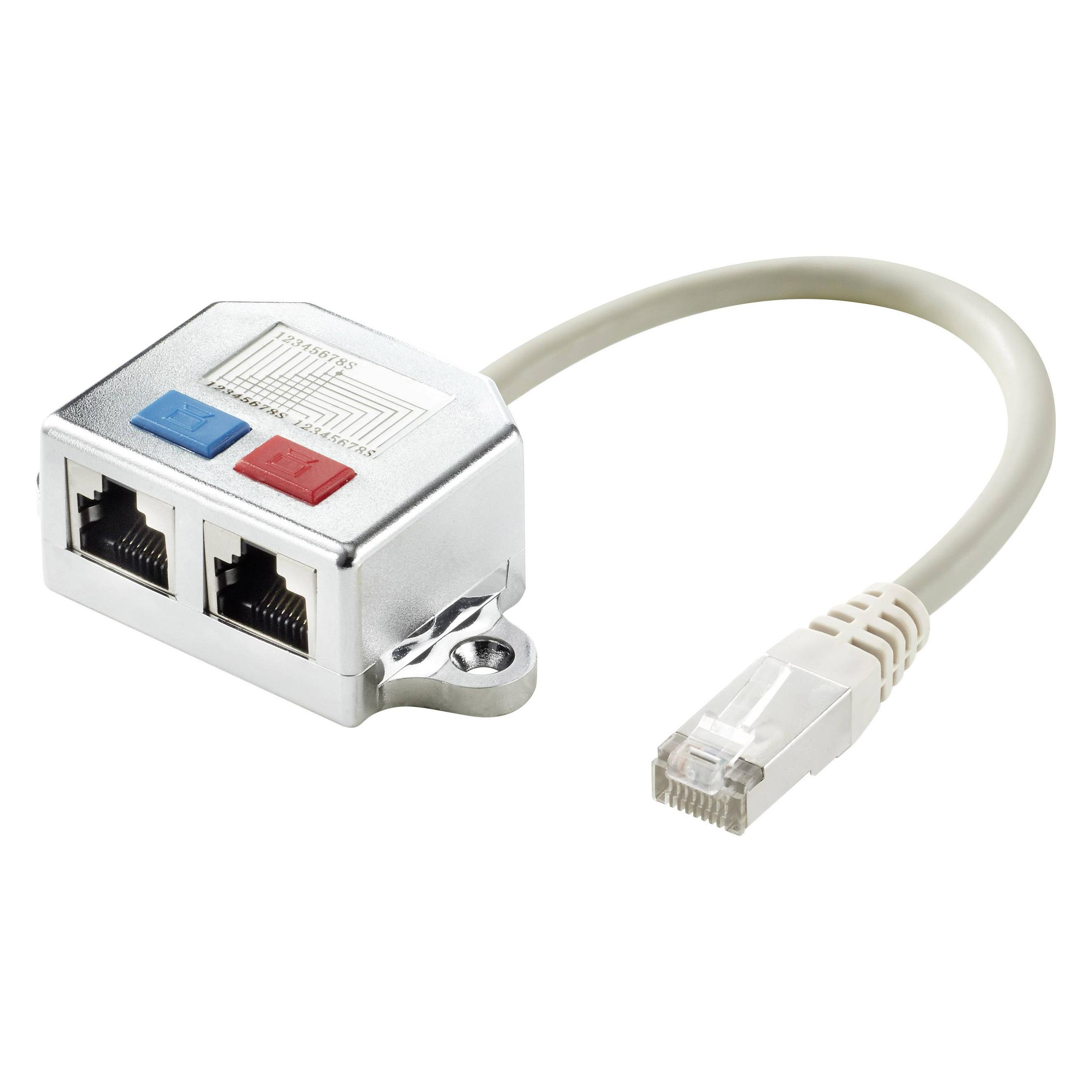 Renkforce RJ45 T-Adapter CAT 5e für Cablesharing 1:1 Parallel (RJ45) (RF-4538140)