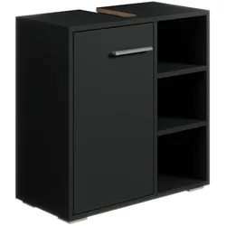 WASCHBECKENUNTERSCHRANK Neptunus 1 Tür Schwarz - 60 x 30 x 60 cm