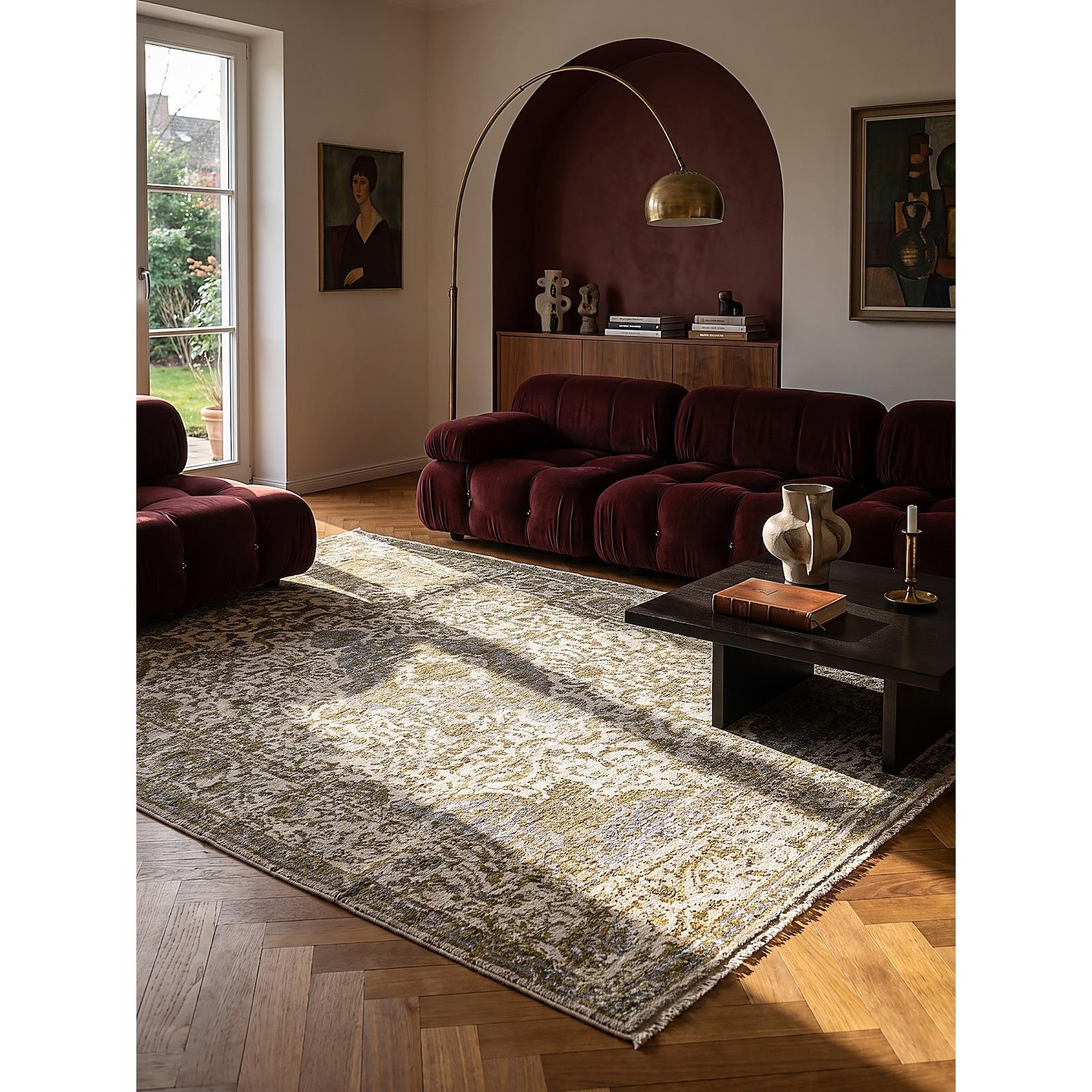 Teppich Orient Erdtöne-Grün 120 x 160 cm - ADUR Kadima Design