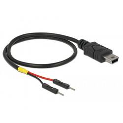 Delock USB-Kabel USB-Mini-B Stecker, Pfostenstecker 2pol. 0.30 m Schwarz mit Pfostenstecker 85414