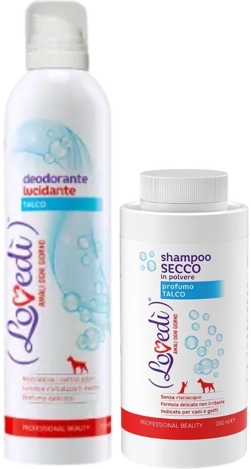 Kit Lovedi Shampoo Secco Polvere e Spray Lucidante Talco TALCO