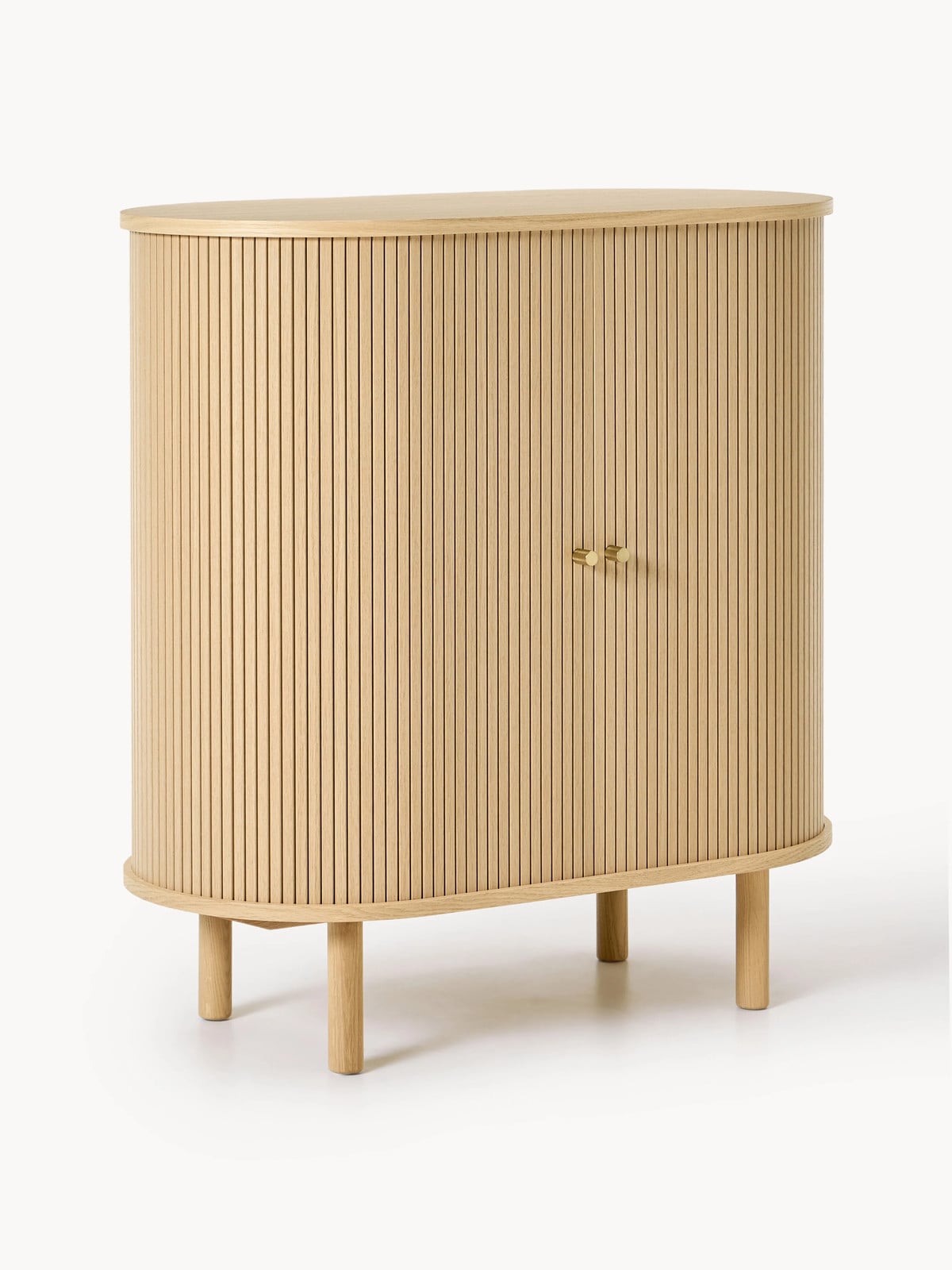 Westwing Collection Barkast Calary met gefacetteerde voorkant van massief hout