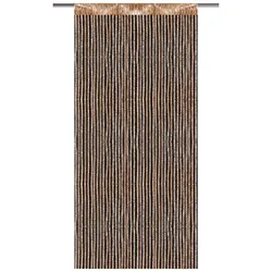 Bestlivings Fadenvorhang Metallic-Streifen gold - gelbgold ca. 90 x 250cm