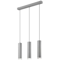 Bioledex Junges Wohnen Bioledex Pendelleuchte Esstischleuchte mit Dekorand  silber Metall