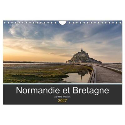 Normandie et Bretagne (Calendrier mural 2027 DIN A4 vertical), CALVENDO calendrier mensuel