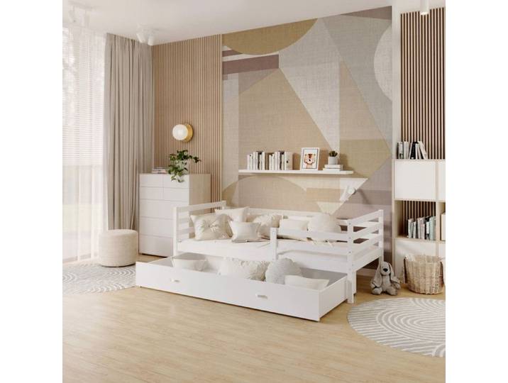 Lit Enfant Milan 90x190 tiroir Blanc - blanc