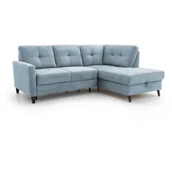 sit & more Ecksofa Valona Stoff Blue Grey