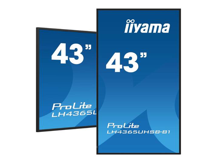 iiyama 43 inch levendig helder beeldscherm met 4K-resolutie en 800 cd/m²-panelen