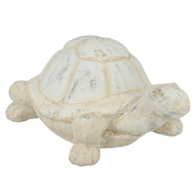 Dekofigur I.GE.A. "Schildkröte aus Keramik", beige (creme), B:17cm H:12cm, Keramik, Dekofiguren, Deko Garten Figur Antik-Look Panzertier Gartendeko Tierfigur Statue