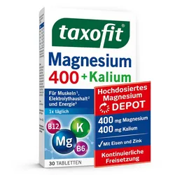 TAXOFIT Magnesium 400+Kalium Depot Tabletten 30 St
