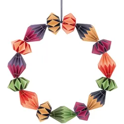 Papierkranz Grace bunt mehrfarbig 7 cm
