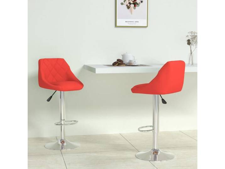 Lemon 2 Pcs Chaises Haute Style Industriel VIDAXL Tabourets de bar rouge similicuir CCL23466224