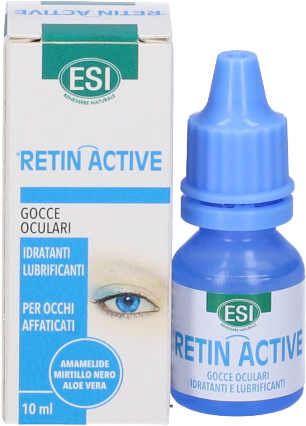 ESI Srl ESI Retin Active Gocce Oculari Idratanti e Lubrificanti, 10ml, Protezione per Occhi Affaticati, Lenitive e Protettive