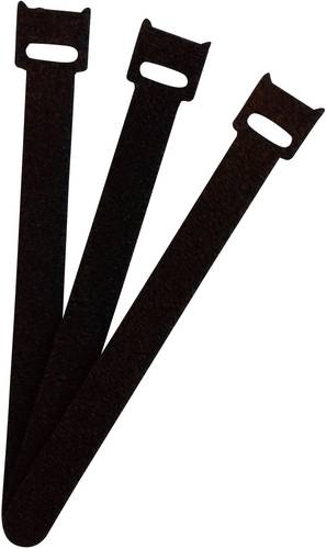 FASTECH Klettkabelbinder zum Bündeln Haft- und Flauschteil (L x B) 150mm x 13mm Schwarz 100St.