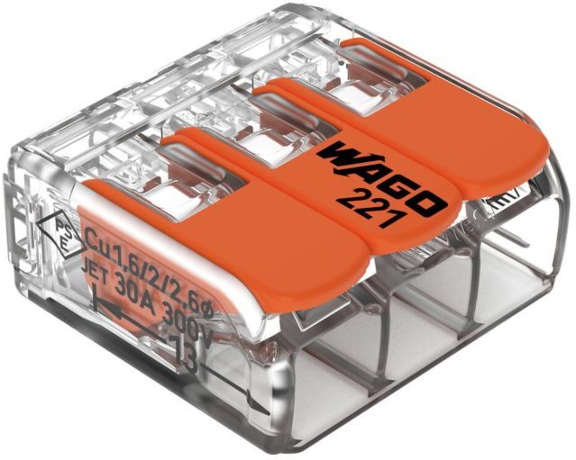 WAGO GmbH & Co. KG WAGO Compact-Verbindungsklemme 221-613 3-Leiter bis 6qmm