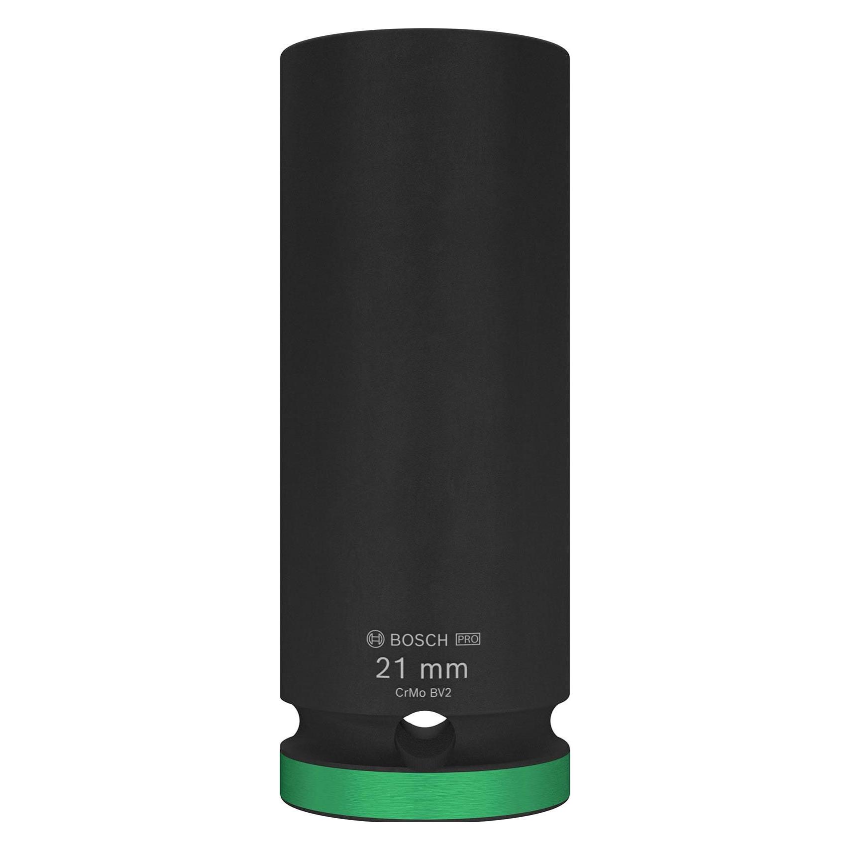 Bosch Professional Zubehör PRO Impact Steckschlüsseleinsatz, 1/2", 21 mm, tief (21 mm) (2608003052)