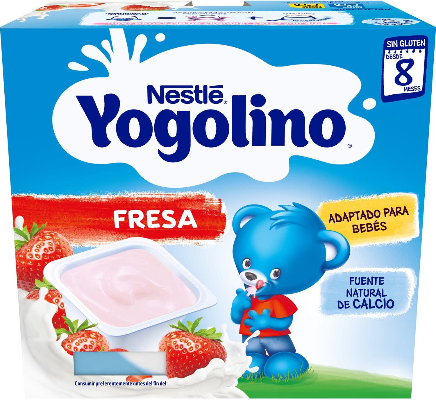 Nestlé postre lácteo fresa 4uds
