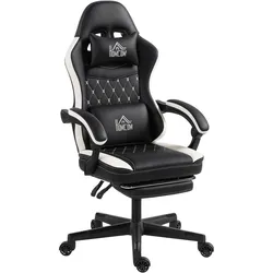 GAMING-STUHL Ergonomisch mit Lendenwirbelstütze, Fußstütze Grün