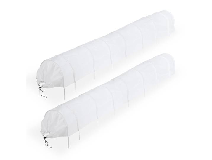 Pflanztunnel Vlies 5 m 2er-Set Weiss