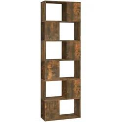 vidaXL Bücherregal/Raumteiler Räuchereiche 60x24x186 cm