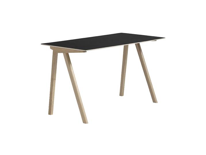 HAY CPH90 2.0 Schreibtisch 65x130 cm Black linoleum-lacquered oak