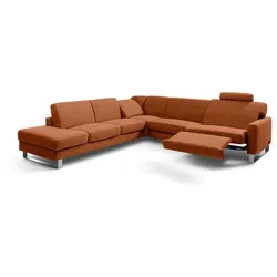 Segmüller Werkstätten Ecksofa Canto Stoff Orange Ocker