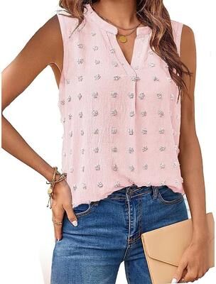 Uplifted Finds Women Sleeveless Corset Style V Neck Tank Top xl pink