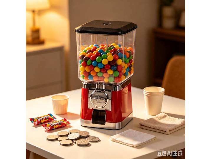 Distributeur de bonbons, distributeur automatique de boules de gomme, kit de distributeur automatique de jouets en capsules, avec 100 pièces, pour usage récréatif