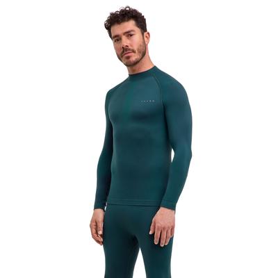 Langarmshirt FALKE "FALKE Langarmshirt", Herren, Gr. XXL, grün (holly (7385)), Shirts Langarmshirt