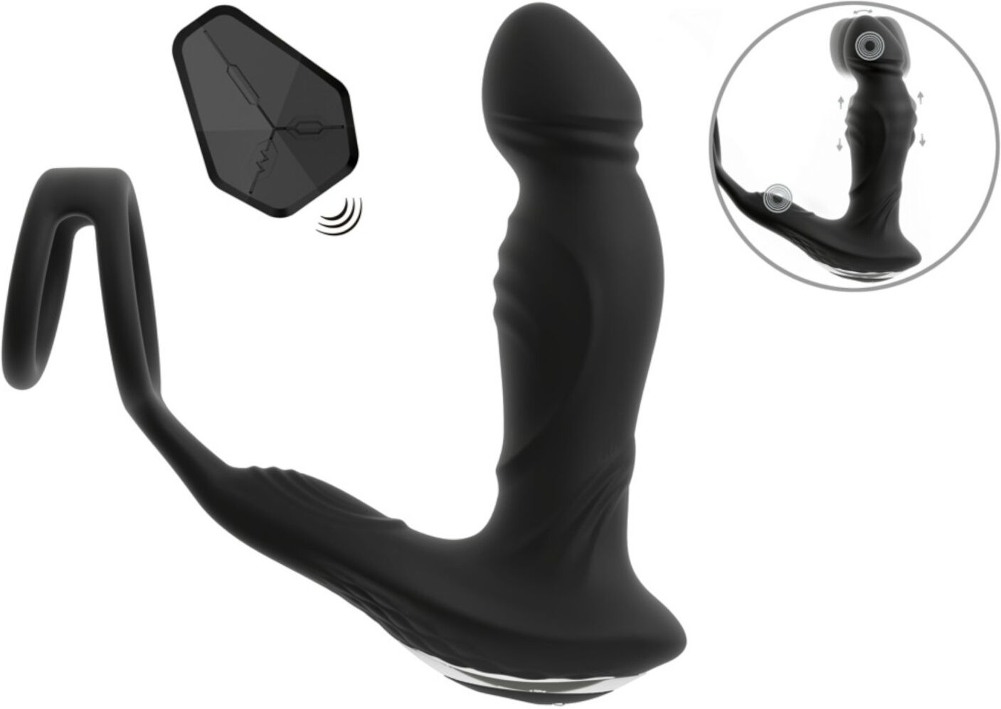 Rebel - Stødpulsator Prostatavibrator (Sort)