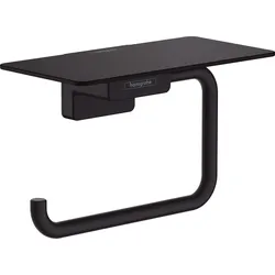 hansgrohe AddStoris Toilettenpapierhalter, mit Ablage, 41772670, Farbe: Mattschwarz