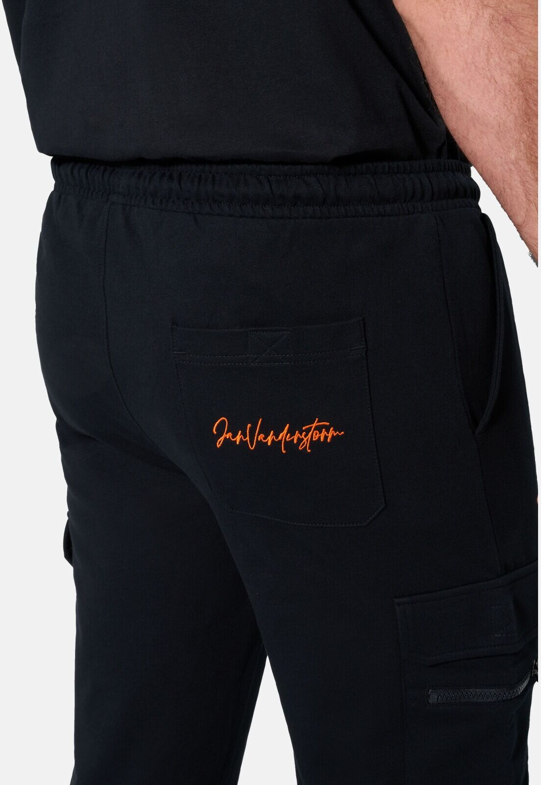 Jogginghose JAN VANDERSTORM "Jogginghose OSMUND", Herren, Gr. M, schwarz, Hosen Jogginghose