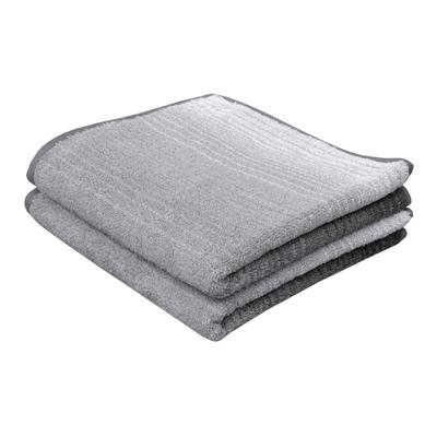 Handtücher DYCKHOFF "Colori", grau, B:50cm L:100cm, Walkfrottee, Obermaterial: 100% Baumwolle, Handtücher, 2x Handtücher, aus 100% Bio Baumwolle, 450 g/m²