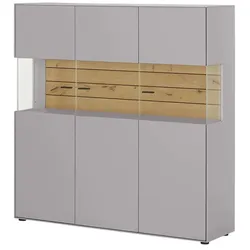 Jette Home Highboard  Como , grau , Maße (cm): B: 139 H: 139 T: 38.0