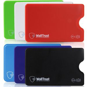 WallTrust Kreditkartenhülle 931238 farbig sortiert, RFID- & NFC Schutz, 89x59mm, Kunststoff, 6 Stück