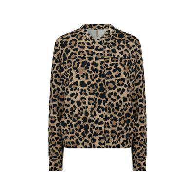 Cardigan SOYACONCEPT "Soya Concept Cardigan SC-FIONIA 4", Damen, Gr. XS, braun (9999c schwarz combi), Obermaterial: 75% Lyocell, 20% Polyester, 5% Elasthan, Strickjacken