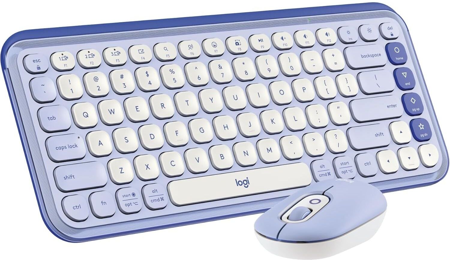 Logitech Pop Icon Combo Wireless Keyboard & Mouse Set – Lilac
