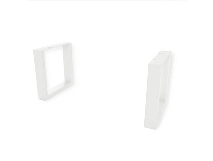 Set Gestell Couchtisch aus Metall U-Form weiß