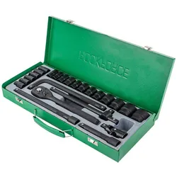 GCS, Schraubenschlüssel, ROCKFORCE SCHLÜSSEL-SATZ 24-tlg. 1/2 6WINKEL. (8-32mm)