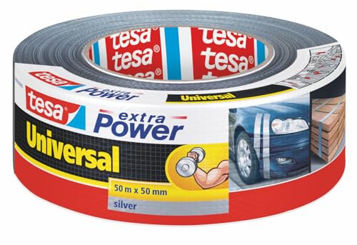 tesa extra Power Universal Ducttape - Grijs - Breedte: 50 mm, Lengte: 50 m