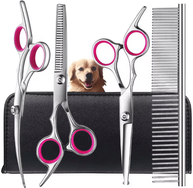 Inspire Picks 4PCS Pet Grooming Scissors Set Safe Round Tip Dog Grooming Shears 4pcs