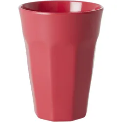 RICE Melamin Becher groß einfarbig, rot