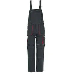 Latzhose "BASALT" - 58 - anthrazit/rot