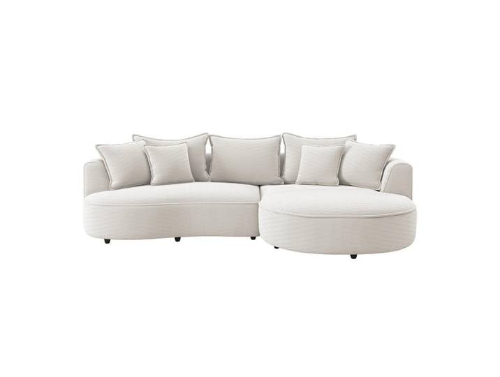 Ecksofa Levi mit Kissen Creme 287x168 cm