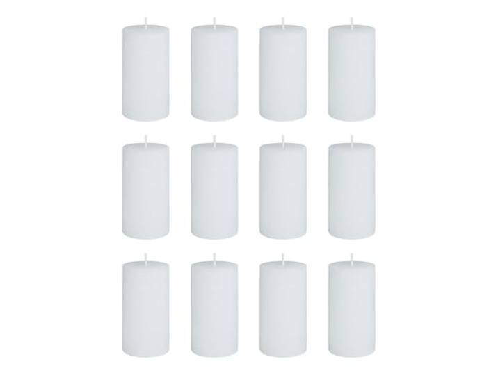 BUTLERS 12er Set Stumpenkerzen Paraffin - RUSTIC - lange Brenndauer