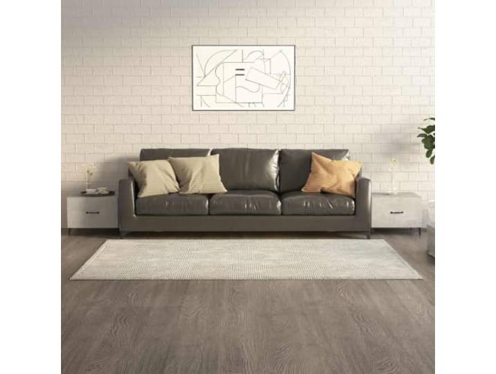 HEFZGDB Couchtische mit Metallbeinen 2 STK. Betongrau 50x50x40 cm Holzwerkstoff Schublade Stauraum Industrie-Charme Wohnzimmer