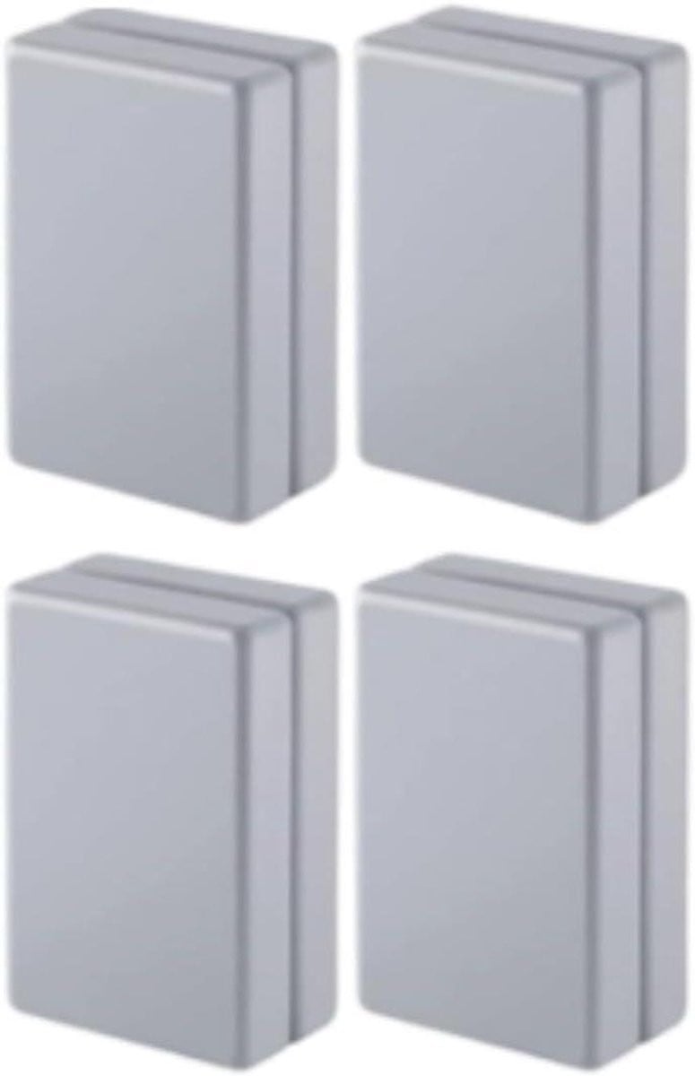 Set van 4 grijze magnetische gordijnverzwarers om fladderen te voorkomen